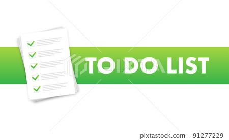 To do list or planning icon concept. Paper sheets with check marks. Vector illustration 91277229