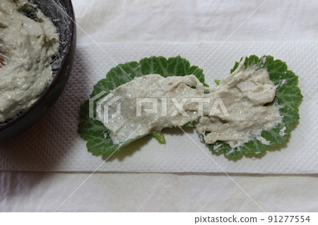 Taro compress (folk remedy) Eliminate toxins with taro pasta Taro compress (folk remedy) Eliminate toxins with taro pasta 91277554
