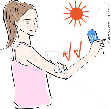 塗防曬霜的女人 91277700