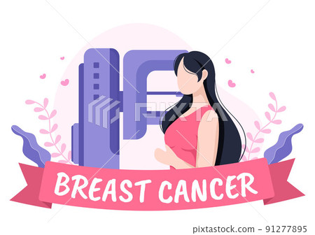 Breast Cancer Awareness Month Background Cartoon Illustration with Ribbon Pink and Woman for Disease Prevention Campaign or Healthcare Breast Cancer Awareness Month Background Cartoon Illustration with Ribbon Pink and Woman for Disease Prevention Campaign or Healthcare 91277895