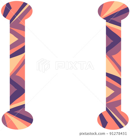 Random mosaic pattern rounded column frame purple Random mosaic pattern rounded column frame purple 91278431