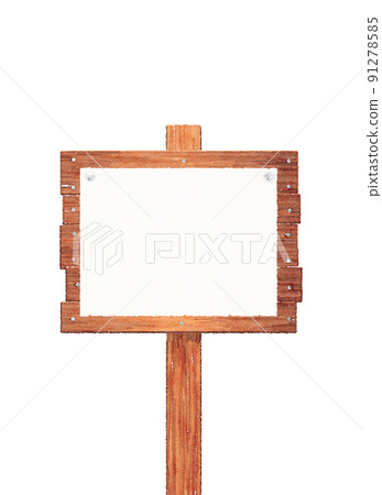 Wooden signboard watercolor painting 91278585