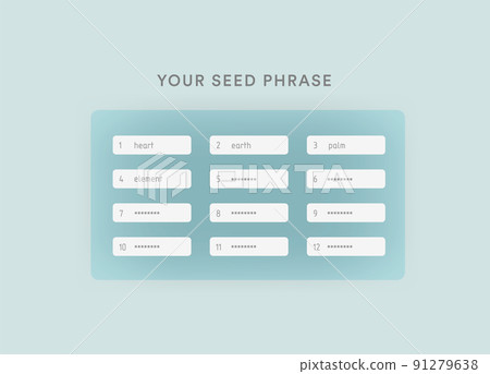 Seed phrases, recovery words for restore and backup - list of words which store all the information needed to recover cryptocurrency funds on-chain 91279638