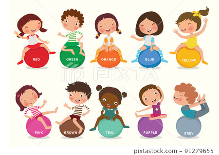 Variety of colors for children to study and learn. vector, illustration Variety of colors for children to study and learn. vector, illustration 91279655