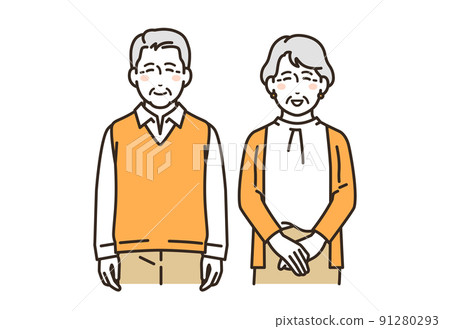 高級男人和女人帶著微笑 91280293