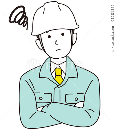 A troubled worker male helmet 91281352