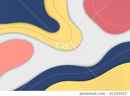 Abstract colorful doodles template design. Decorative template design artwork background. 91283015