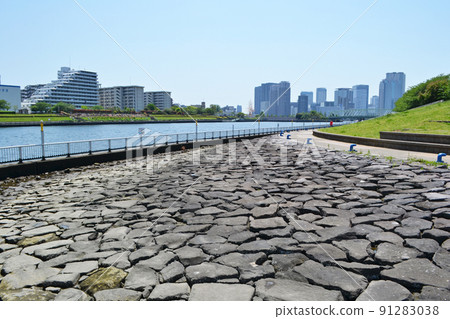 Ishikawajima Park, Etchujima and Harumi Canal Tokyo streets 91283038