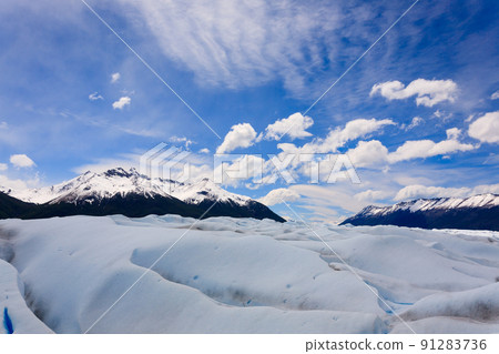 Walking on Perito Moreno glacier Patagonia, Argentina 91283736