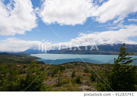 Torres del Paine National Park landscape, Chile 91283741