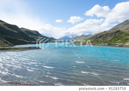 Torres del Paine National Park landscape, Chile 91283758