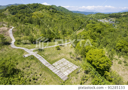 洞爺西山腳火山口鳥瞰圖（第一展望台） 91285133