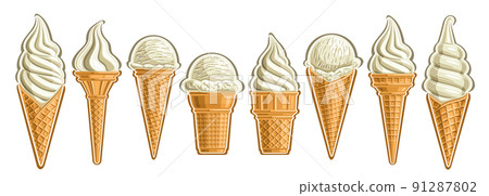 Vector Ice Cream Set 91287802