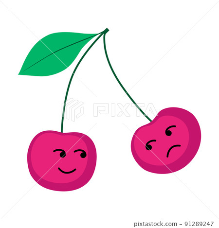 Cute, funny cartoon cherry character. Cute, funny cartoon cherry character. 91289247