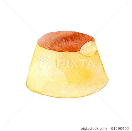 水彩插圖糖果布丁 水彩插圖糖果布丁 91290403