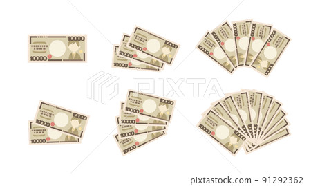 10,000日元的變化插圖圖像 10,000日元的變化插圖圖像 91292362