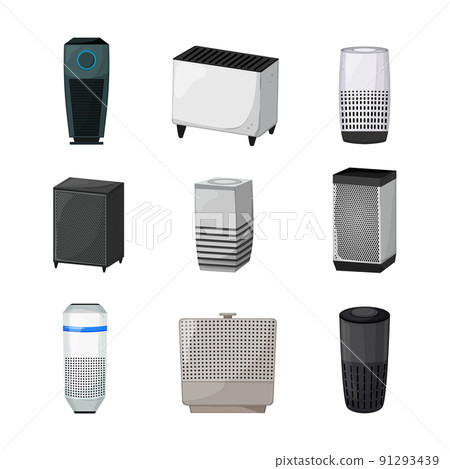 ionizer air purifier set cartoon vector illustration ionizer air purifier set cartoon vector illustration 91293439