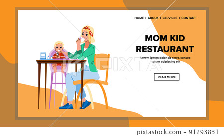 mom kid restaurant vector mom kid restaurant vector 91293831