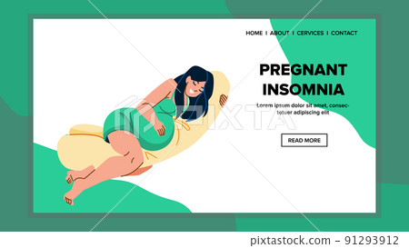 pregnant inscomnia vector 91293912