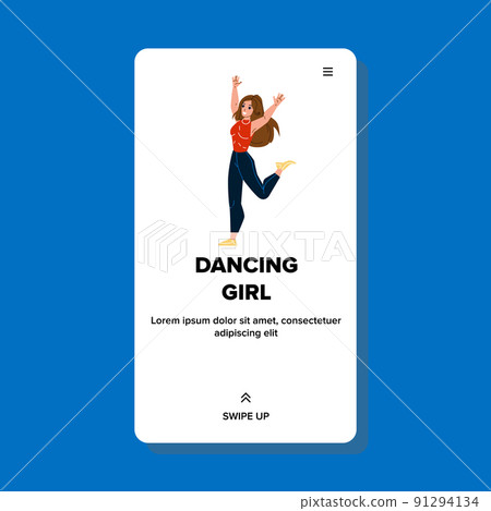 Dancing Girl Resting On Party Or Night Club Vector 91294134
