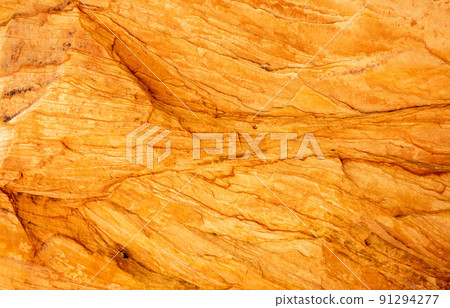 unique red sand rock. a wonderful rock structure created by Latvian nature in the Gauja National Park. 91294277