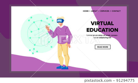 Virtual education vector 91294775