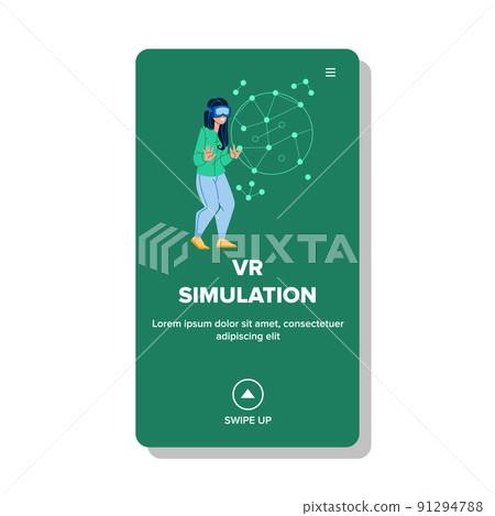 Vr simulation vector Vr simulation vector 91294788