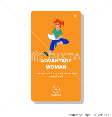 Advantage woman vector 91294835
