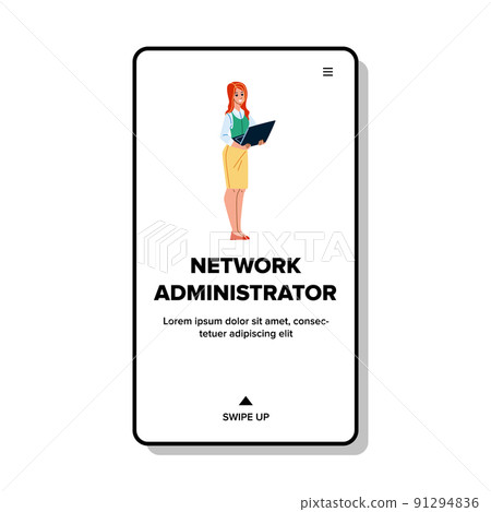 Network administrator vector Network administrator vector 91294836