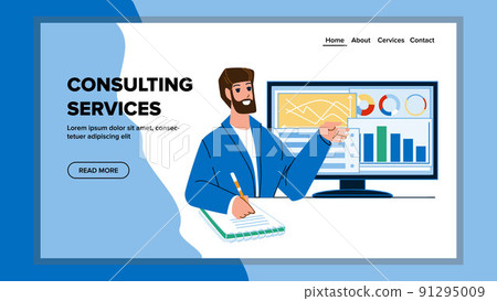 Consulting Services For Advising Client Vector Consulting Services For Advising Client Vector 91295009