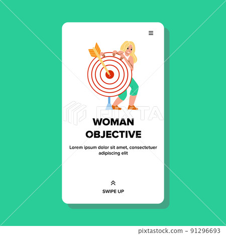 Woman Business Objective And Strategy Plan Vector Woman Business Objective And Strategy Plan Vector 91296693