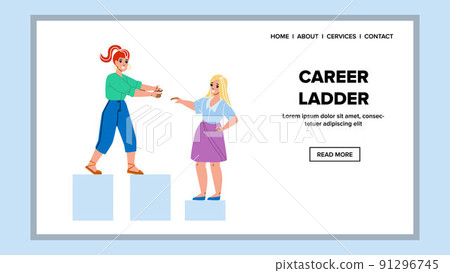 Career Ladder Employee Goal Achievement Vector Career Ladder Employee Goal Achievement Vector 91296745