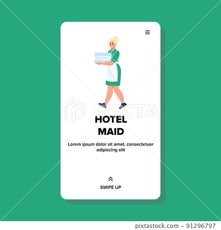 Hotel Maid Service Woman Profession And Job Vector Hotel Maid Service Woman Profession And Job Vector 91296797