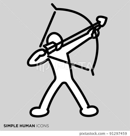 Simple human icon series "Archer" Simple human icon series "Archer" 91297459