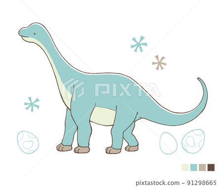 Plush-style cute Brachiosaurus 91298665