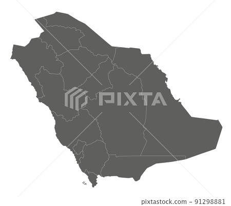 Vector blank map of Saudi Arabia with provinces and administrative divisions. Editable and clearly labeled layers. Vector blank map of Saudi Arabia with provinces and administrative divisions. Editable and clearly labeled layers. 91298881