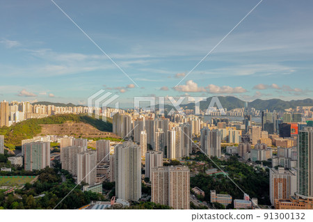 the cityscape of residential Area at Choi Wan estate, hk 1 May 2022 91300132