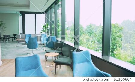 Unmanned modern interior office lobby lounge Unmanned modern interior office lobby lounge 91300664