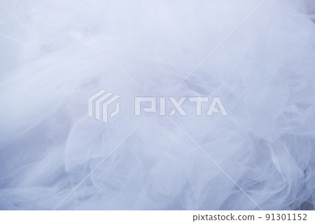 Background material white white tulle BG white background text space background 91301152