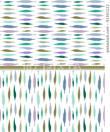 Ethnic ornamental seamless patterns, set of 2. Hand drawn doodle ink organic shapes, leaves spot. Blue green tones colors. Geometrical grid surface layer. Transparent background. Vector Ethnic ornamental seamless patterns, set of 2. Hand drawn doodle ink organic shapes, leaves spot. Blue green tones colors. Geometrical grid surface layer. Transparent background. Vector 91301222