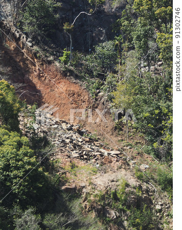 地球和沙子災難圖像 91302746