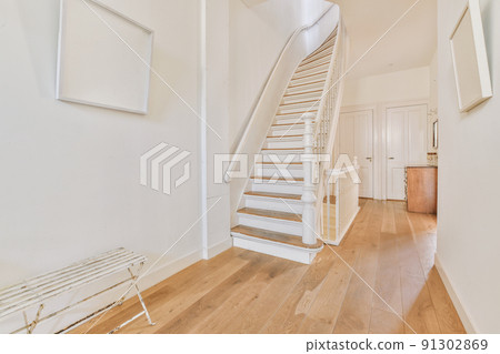 Luxury staircase hall of special design in an elegant house 91302869