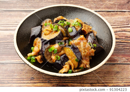 味噌炒茄子豬肉 91304223