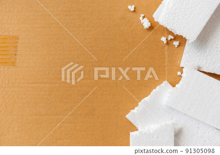 White polystyrene foam, material for packaging or craft applications 91305098