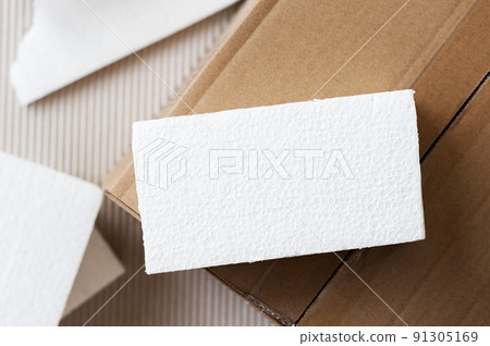 White polystyrene foam, material for packaging or craft applications White polystyrene foam, material for packaging or craft applications 91305169
