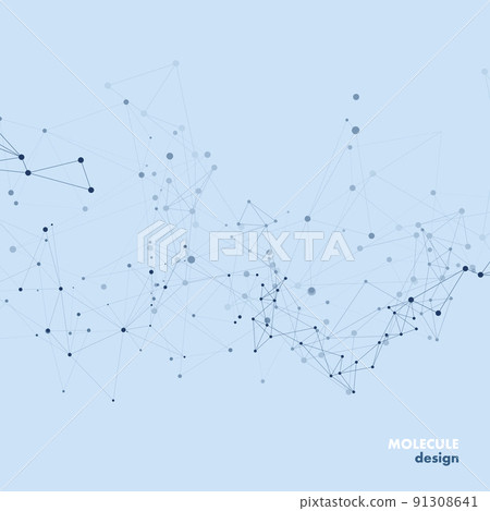 Vector connect line and dot. Geometric triangle concept. Abstract digital technology. Chemistry molecular element Vector connect line and dot. Geometric triangle concept. Abstract digital technology. Chemistry molecular element 91308641