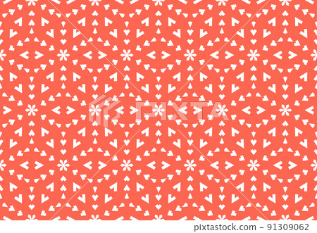 Abstract geometric pattern. A seamless vector background. White and pink ornament. Graphic modern pattern. Simple lattice graphic design 91309062