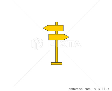 Signboard, directions icon. Vector illustration. Signboard, directions icon. Vector illustration. 91311103