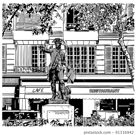 France, Paris Rochambeau square 91316942