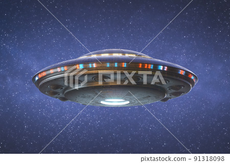 Unidentified Flying Object Space Clipping Path 91318098